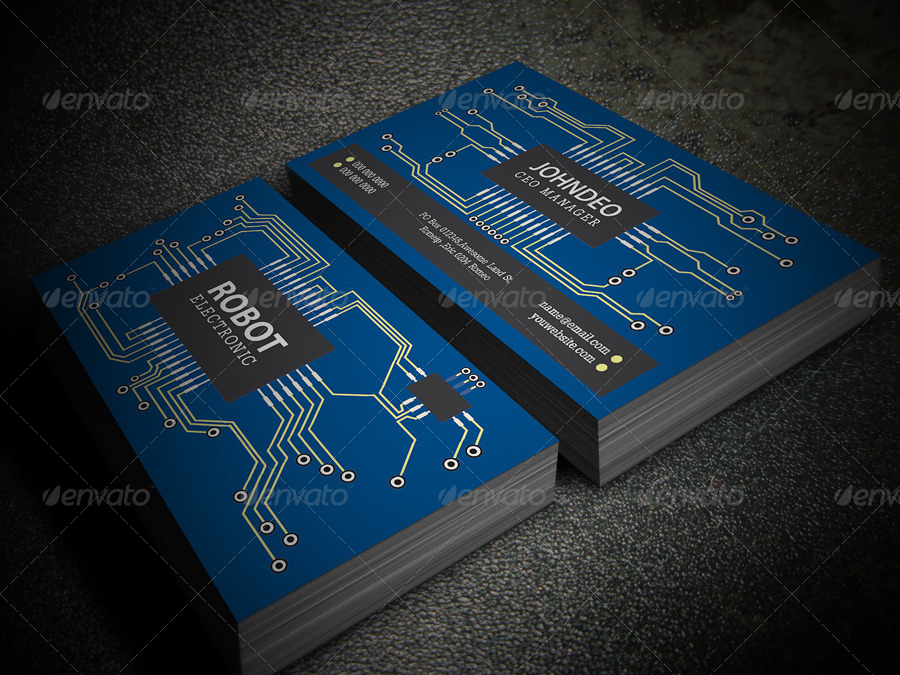 Electronic Business Card, Print Templates GraphicRiver